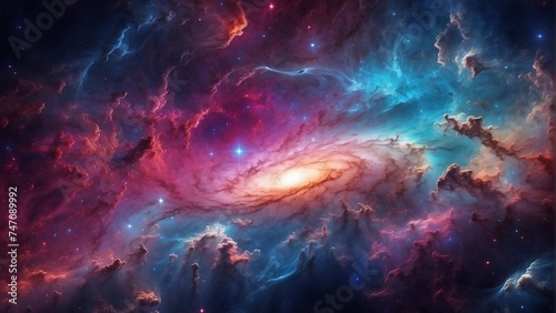 Beautiful cloud nebula  space galaxy  night sky  universe  astronomy  and supernova background wallpaper