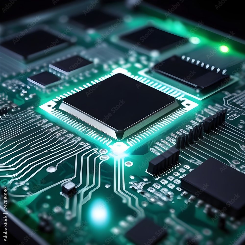 electronic circuit board with processor electronic circuit board with processor