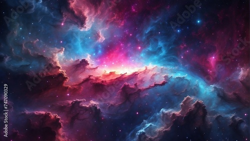 Beautiful cloud nebula, space galaxy, night sky, universe, astronomy, and supernova background wallpaper