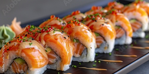 A delicious combination of eel, salmon, and California rolls.