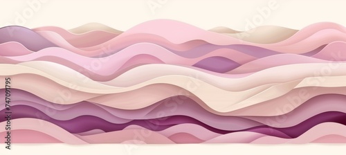 Dreamy abstract spring background with lavender and cream gradients and wispy clouds photo