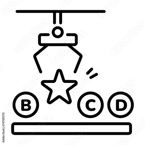 Get this outline icon of grading 