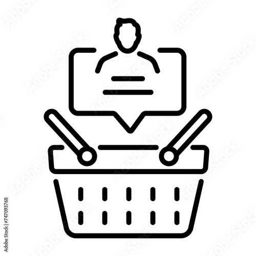 Retail review, outline style icon 