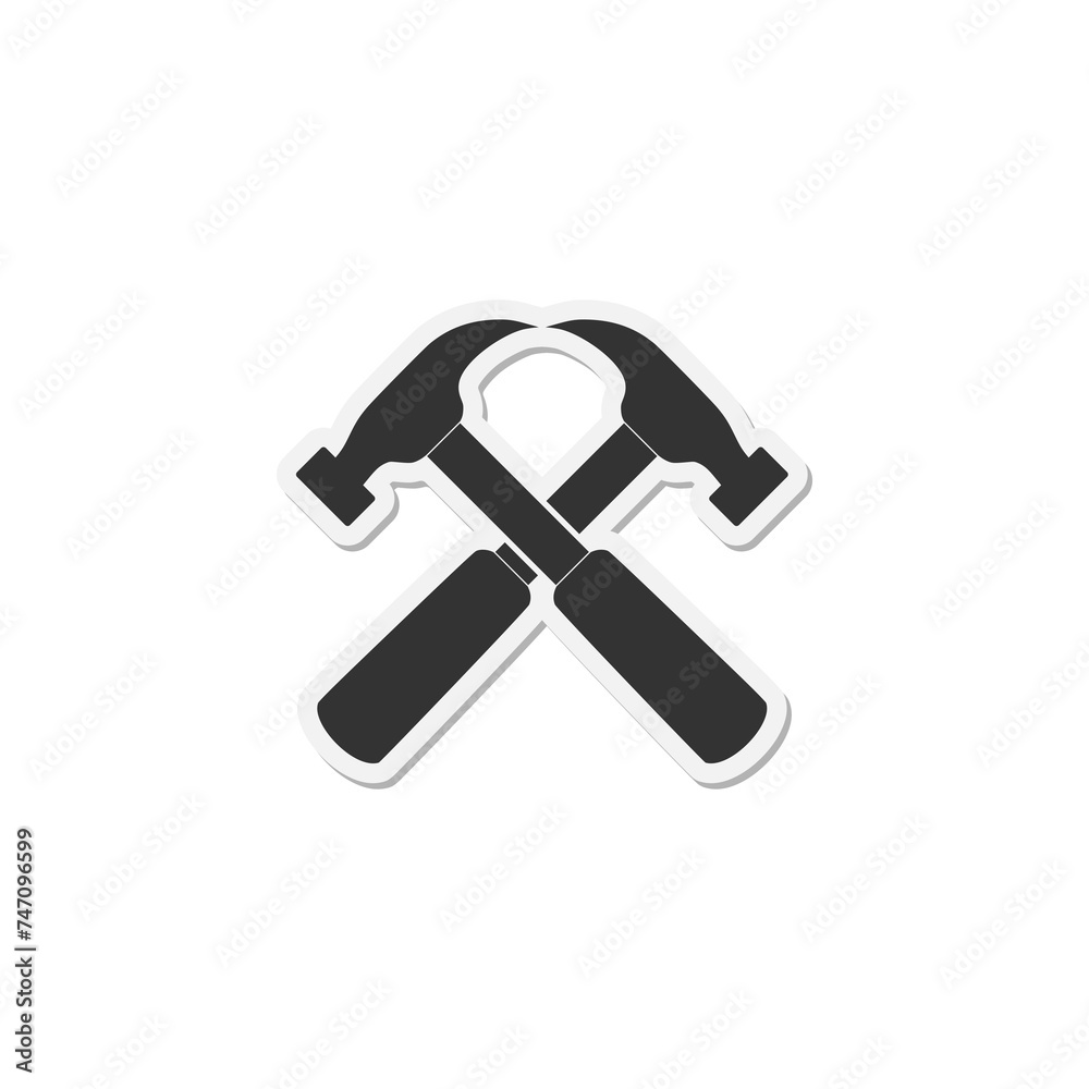 Hammer icon isolated on transparent background Hammer icon isolated on transparent background