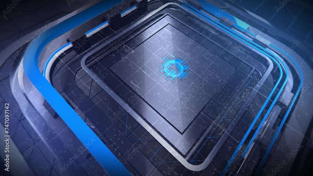 News Intro 3d rendered animation on rectangular blank scene