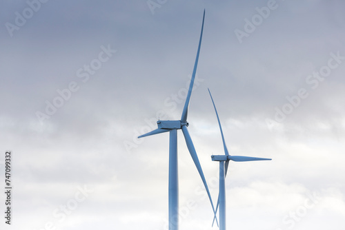 Onshore Wind turbine farm in Scotland, UK.