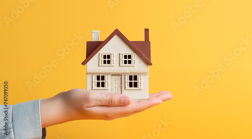home insurance, real estate, architectes house buying, mortgage credit - advertising asset illustration