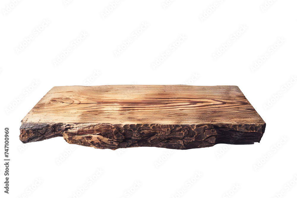 Fototapeta premium Wood table isolated on transparent background Generative Ai