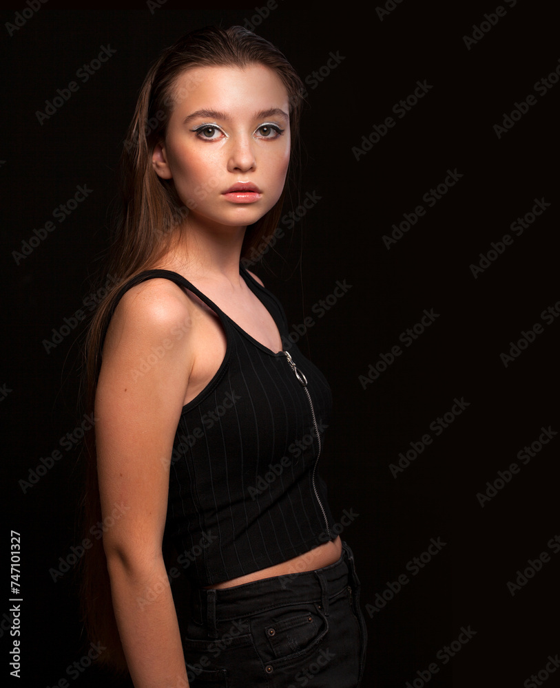 Naklejka premium Close up Make up fashion model