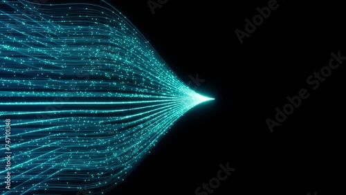 AI Model Training Deep learning  AI Acceleration Futuristic abstract background Energy Lines.