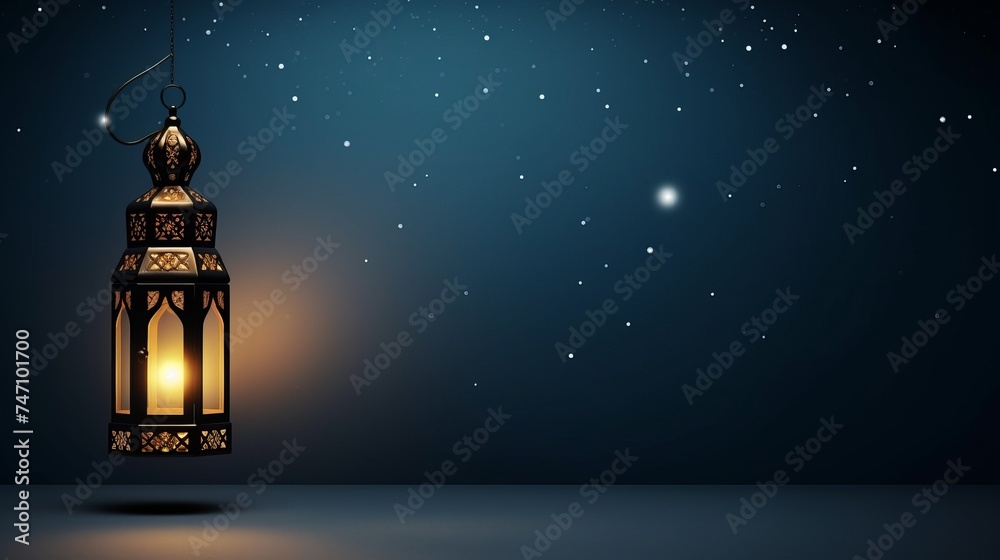 A Ramadan Greeting card template with traditional lamp A Ramadan Greeting card template with traditional lamp