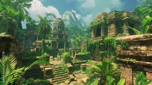The ruins of a lost city em...