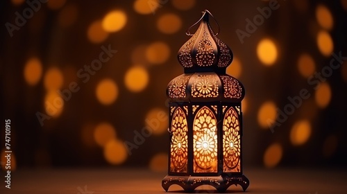 A stunning Ramadan candle lantern, Featuring such intricate patterns and cut work like an exotic treasure.