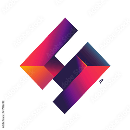 Modern vector logo isolated on white background Generative Ai 