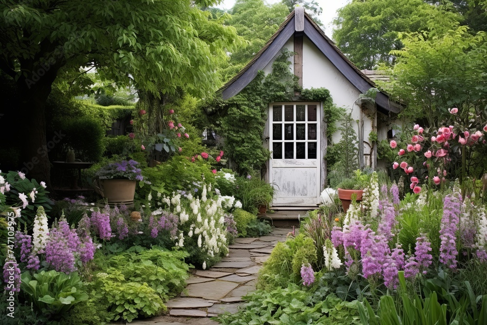 English Cottage Garden Serene Spots With a Minimalist Touch