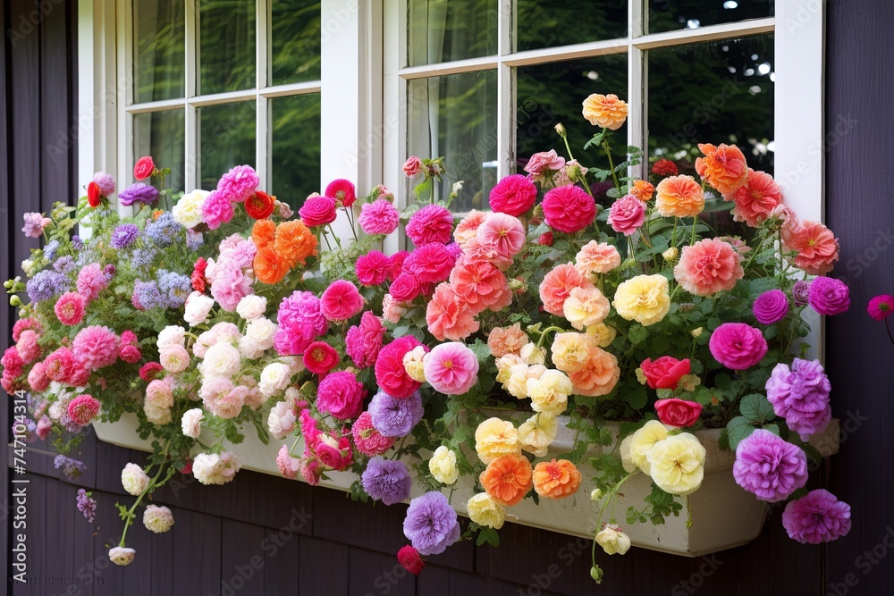 Colorful Blooms Window Box: English Cottage Garden Inspirations