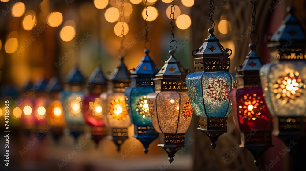 Lanterns lit during the holy month of Ramadan
