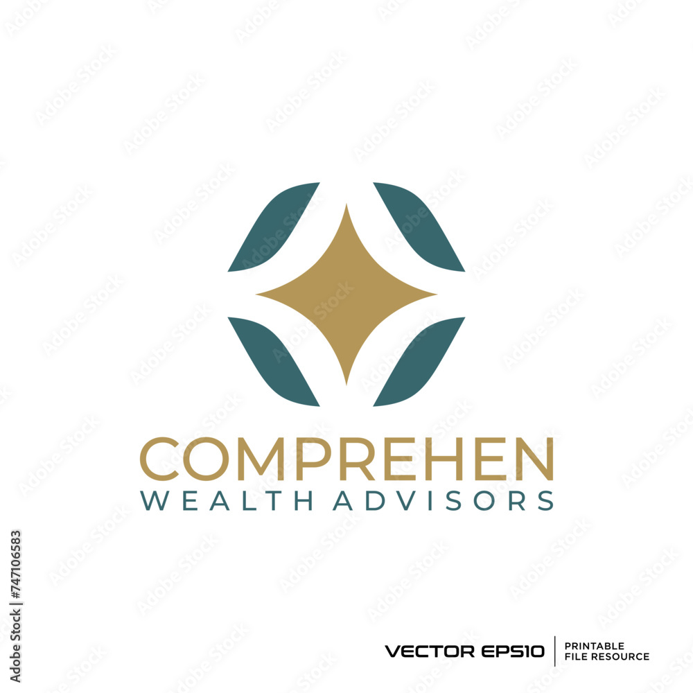Abstract hexagon logo vector illustration