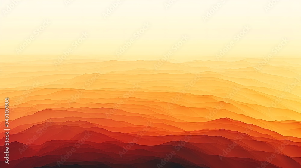 An abstract background with horizontal striped gradients in shades of orange and yellow, resembling a sunrise over a mountain range