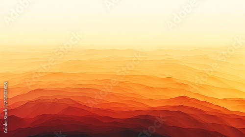 An abstract background with horizontal striped gradients in shades of orange and yellow  resembling a sunrise over a mountain range