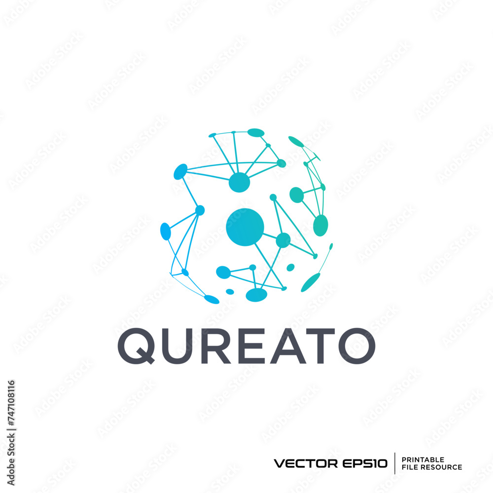 Abstract connection technology logo illustration Abstract connection technology logo illustration