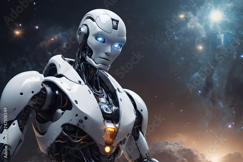 Artificial intelligence robot protects the universe