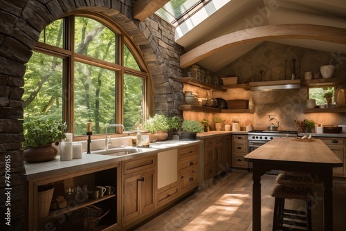Window Arch Light-Filled Modern Rustic Kitchen Designs: A Stunning Blend of Elegance