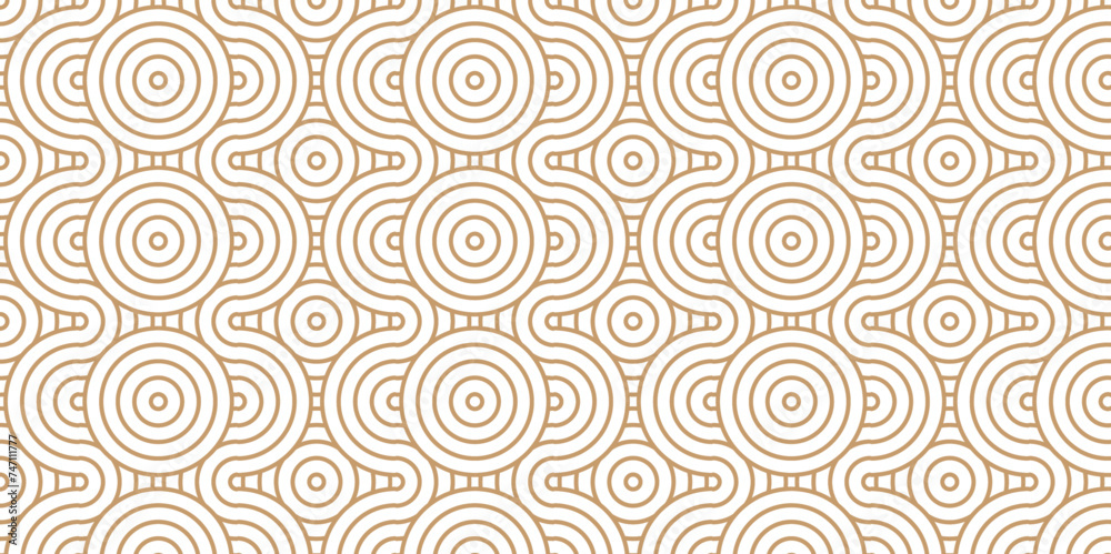 Minimal diamond geometric waves pattern and abstract circle wave transparent line. Brown seamless tile stripe geomatics create retro square line backdrop pattern background. Overlapping Pattern.