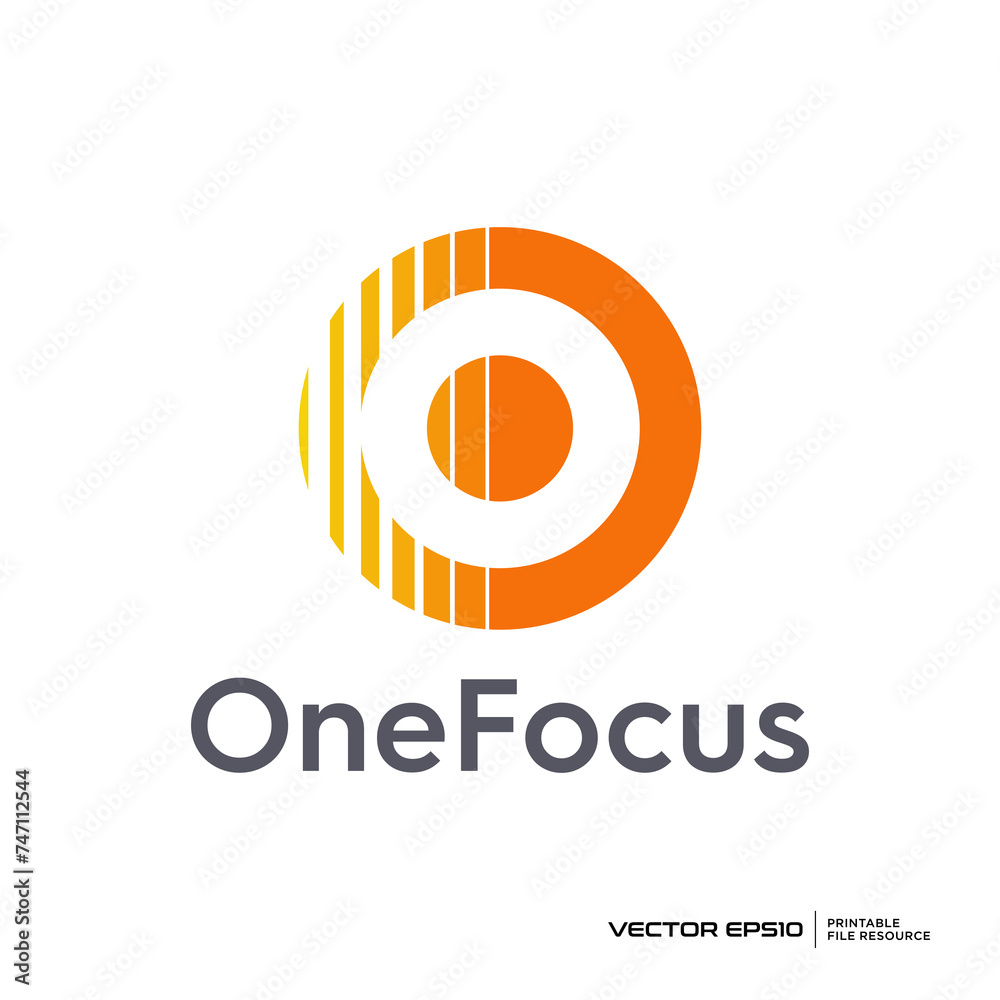Letter O focus logo vector illustration