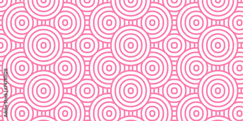 Modern diamond geometric waves spiral pattern and abstract circle wave transparent lines. pink seamless tile stripe geomatics create retro square line backdrop pattern background. Overlapping Pattern.