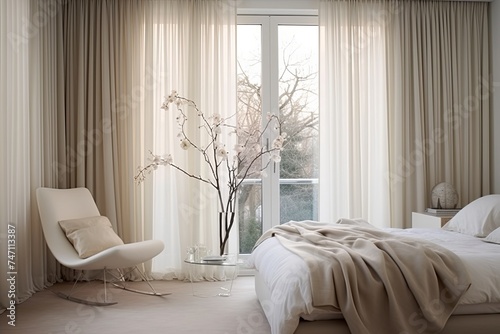 Contemporary Sheer Curtain Bedroom Ideas: A Twist in Modern Design photo