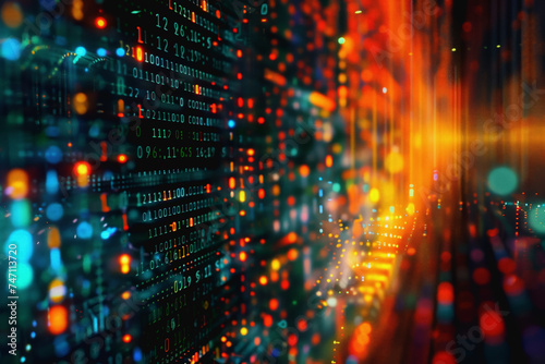 Wallpaper Mural Abstract futuristic background Data Transfer. technology concept cyberspace background AI Generated. Torontodigital.ca