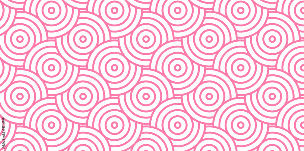 Modern diamond geometric waves spiral pattern and abstract circle wave transparent lines. pink seamless tile stripe geomatics create retro square line backdrop pattern background. Overlapping Pattern. Modern diamond geometric waves spiral pattern and abstract circle wave transparent lines. pink seamless tile stripe geomatics create retro square line backdrop pattern background. Overlapping Pattern.