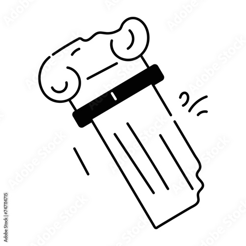 Handy outline icon of a broken pillar 