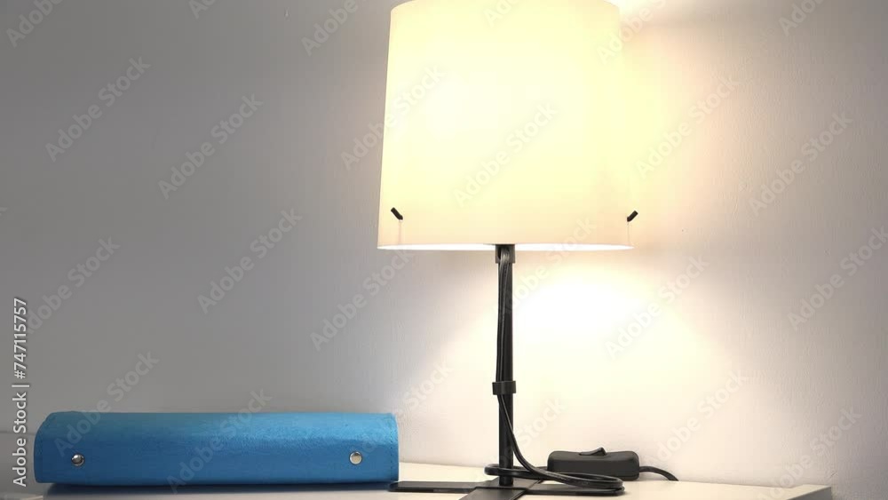 Turn On the Light in a Dark Room,Turning the Light On a Led Bulb, Turns ...