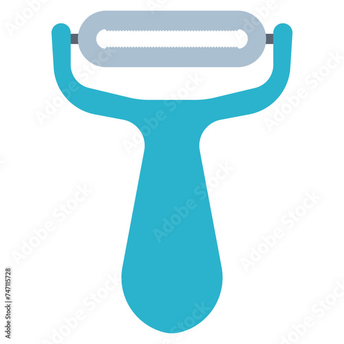 Fruit peeling knife vector cartoon illustration isolated on a white background.