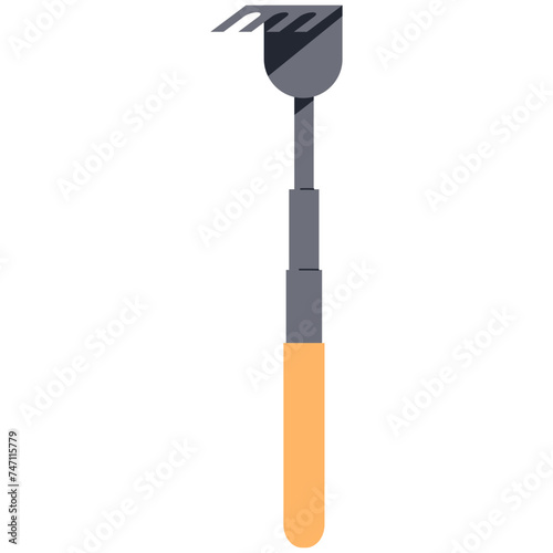 Telescopic back scratcher vector cartoon illustration isolated on a white background.