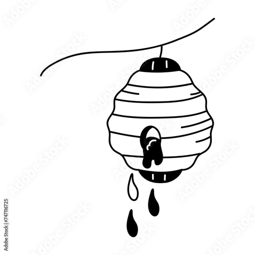 Here’s a doodle icon of a beehive 