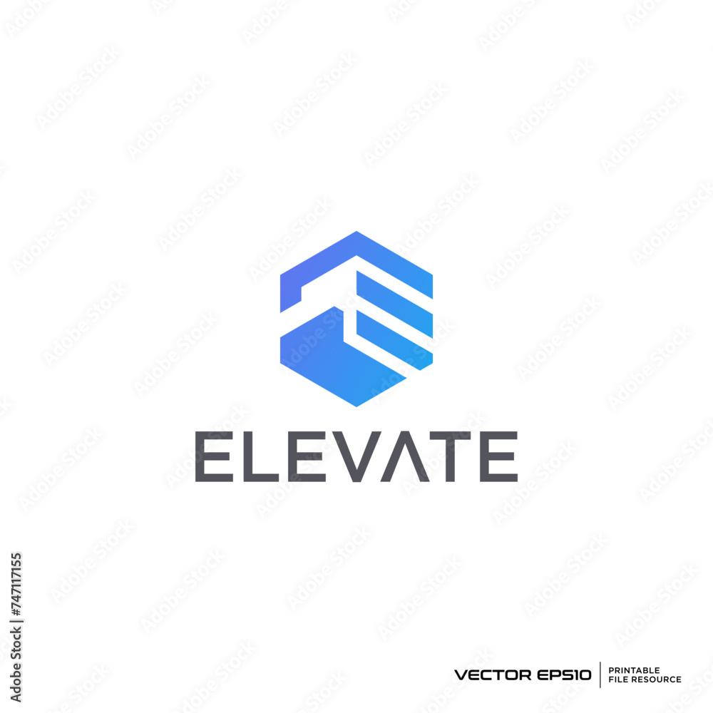 Abstract hexagon logo vector illustration Abstract hexagon logo vector illustration