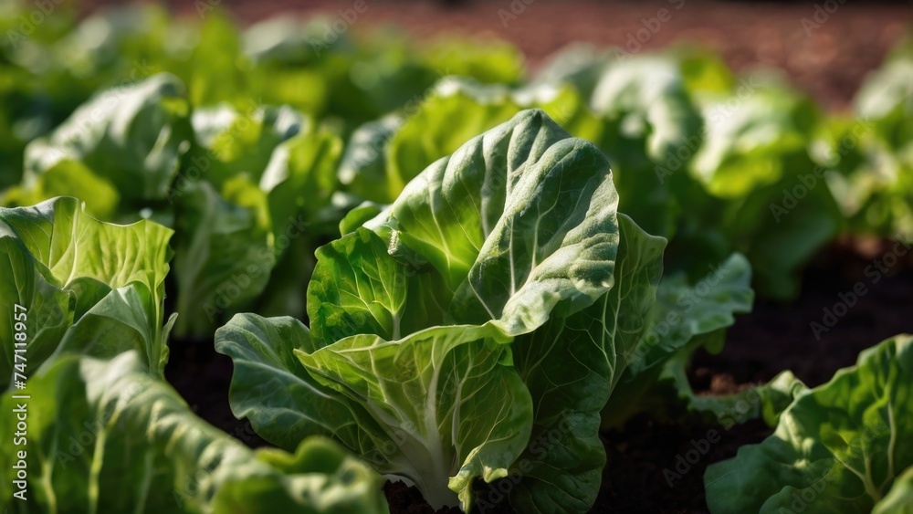 Fresh lettuce in a vegetable garden Fresh lettuce in a vegetable garden