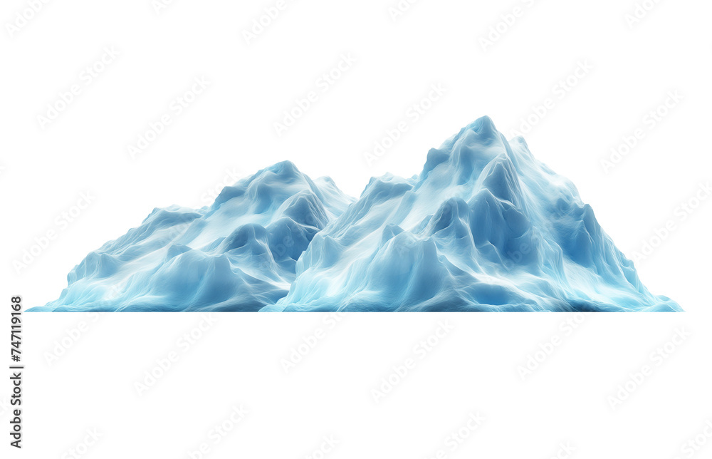 Snow mountain isolated transparency background.