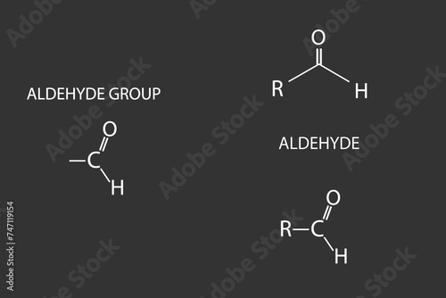 aldehyde acid molecular skeletal chemical formula 