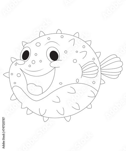 cute fish coloring page for kids