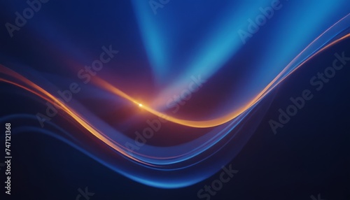 Abstract background with royal blue waves, gradient backdrop.