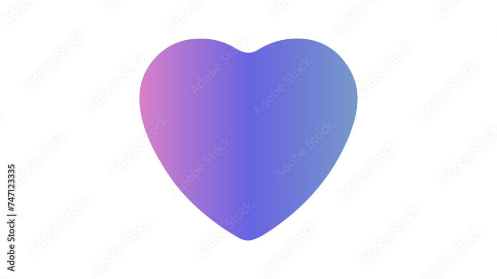 pink blue and purple gradient heart
