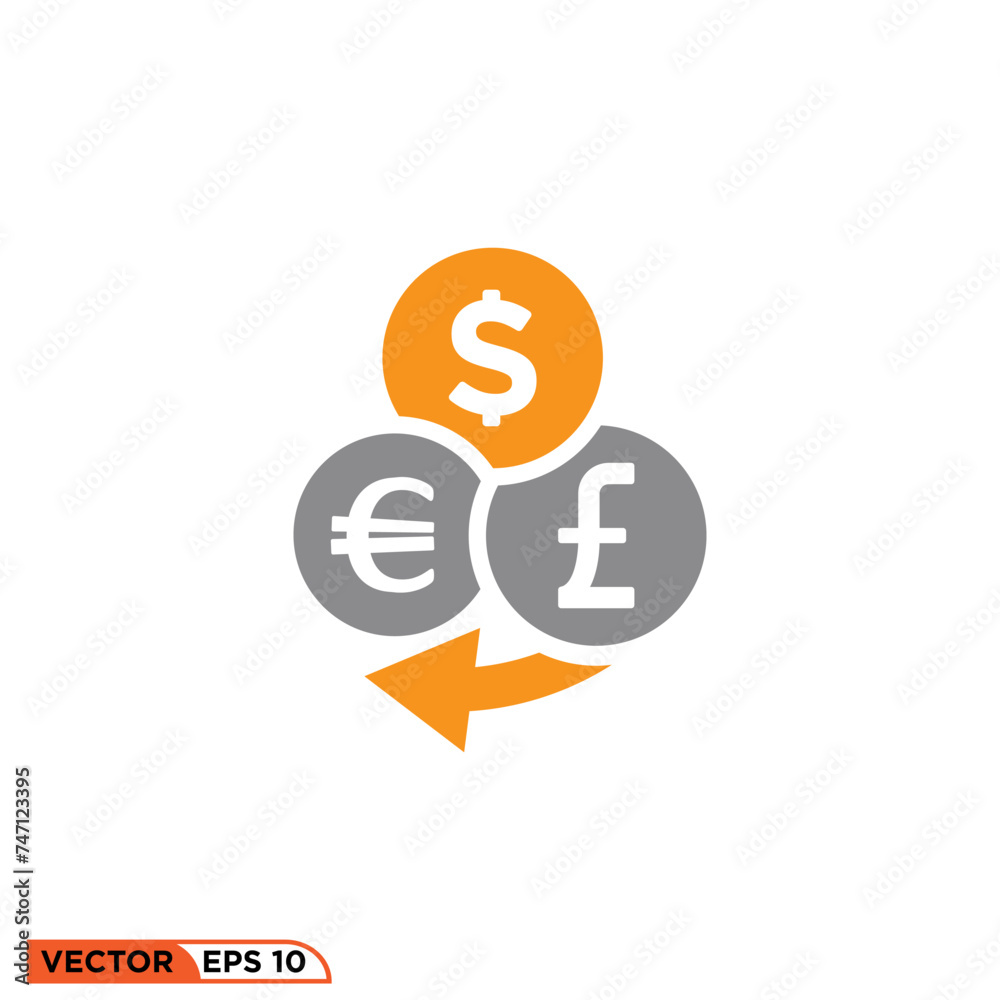 Currency flat icon design vector graphic of template, sign and symbol Currency flat icon design vector graphic of template, sign and symbol