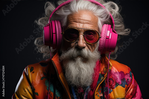 Elderly people listen to music, play games and dress fashionably © siripimon2525