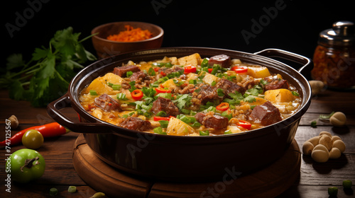 Rustic Locro Stew: Hearty Patriotic Dish for Food Photography