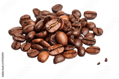 Coffee beans isolated on transparent background