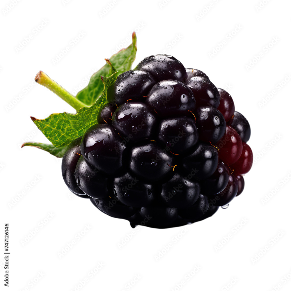 blackberry isolated on transparent background, png